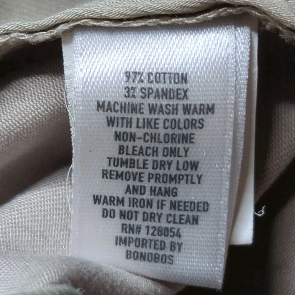 Bonobos Pants‎ Mens 38x32 Beige Wednesday Chino Straight Chino Cotton Khaki